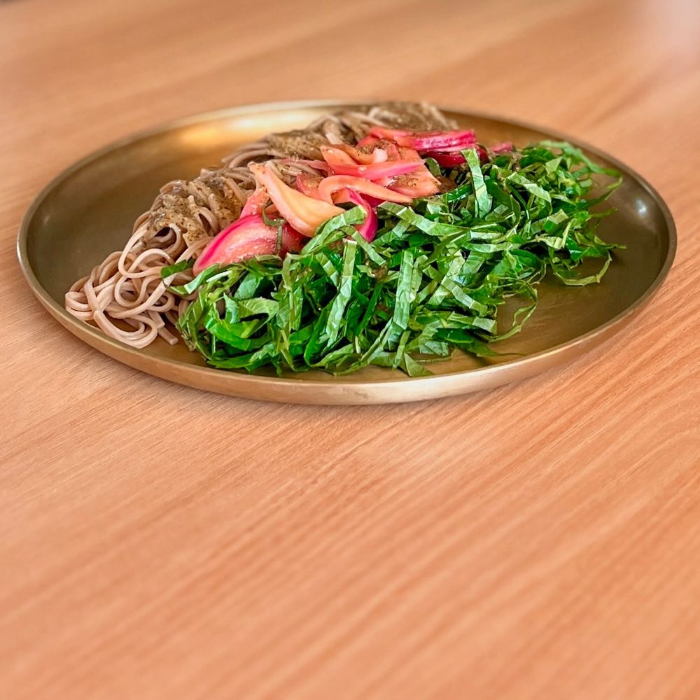 양파장아찌 들기름메밀국수 국수