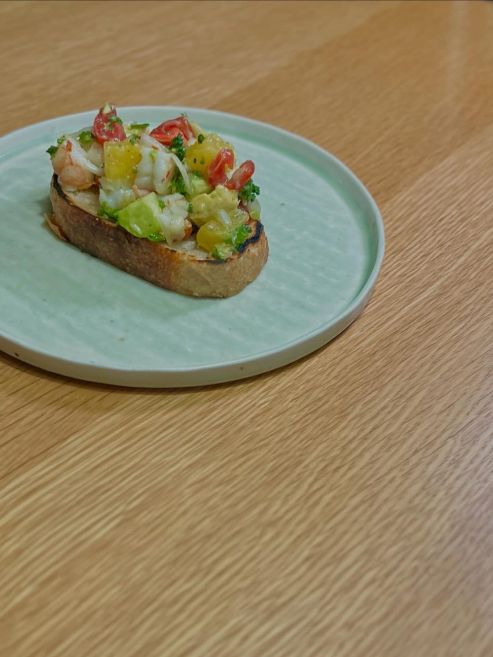 트로피컬 새우 사워도우 토스트 Tropical Shrimp Sourdough Toast 4