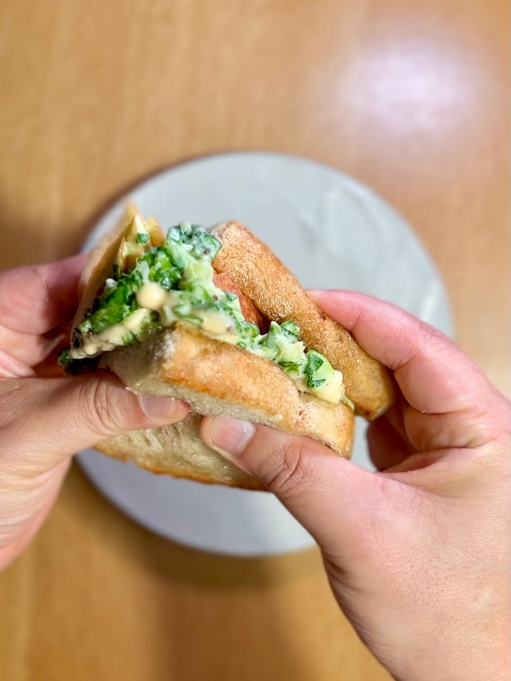 봄동 사과 샌드위치 Spring Cabbage Apple Rye Sandwich