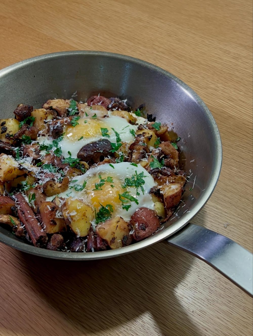 원팬 감자 버섯 샐러드 One Pan Red Potato, Vodam Songi Mushroom & Egg 