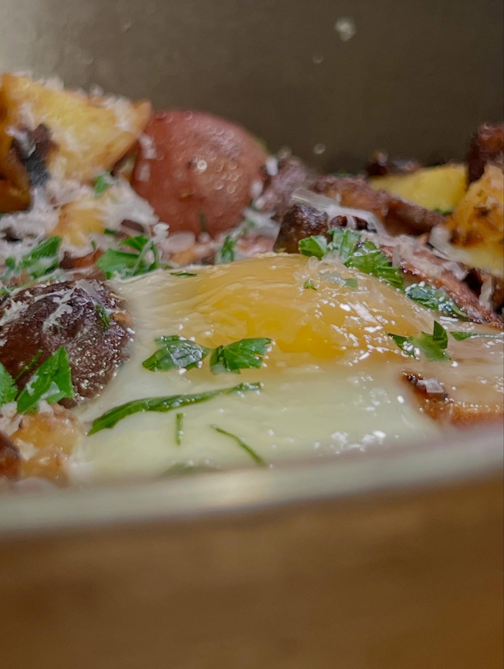 원팬 감자 버섯 샐러드 One Pan Red Potato, Vodam Songi Mushroom & Egg  3