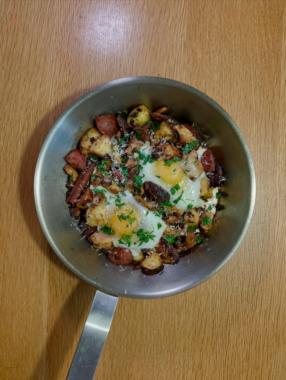 원팬 감자 버섯 샐러드 One Pan Red Potato, Vodam Songi Mushroom & Egg  4