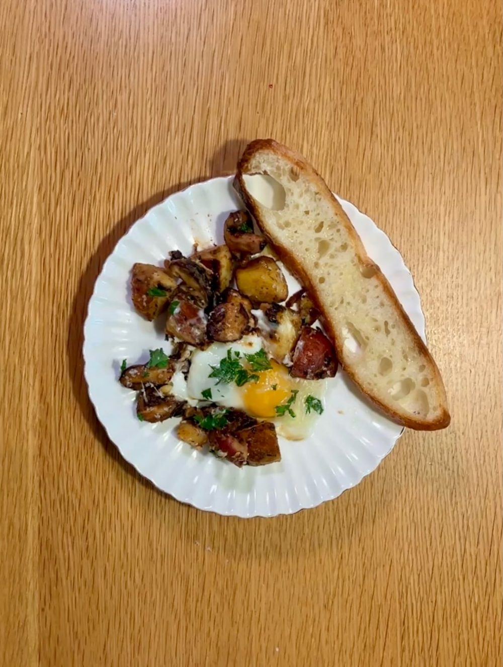 원팬 감자 버섯 샐러드 One Pan Red Potato, Vodam Songi Mushroom & Egg  5