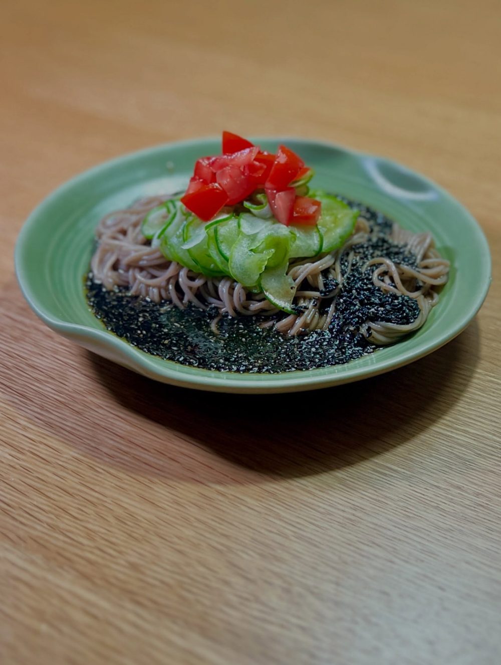 흑임자 메밀면 Black sesame buckwheat noodles