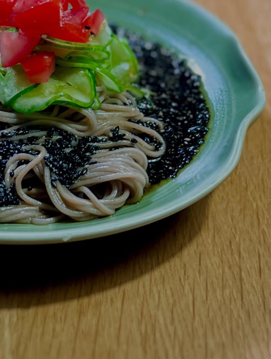 흑임자 메밀면 Black sesame buckwheat noodles 2