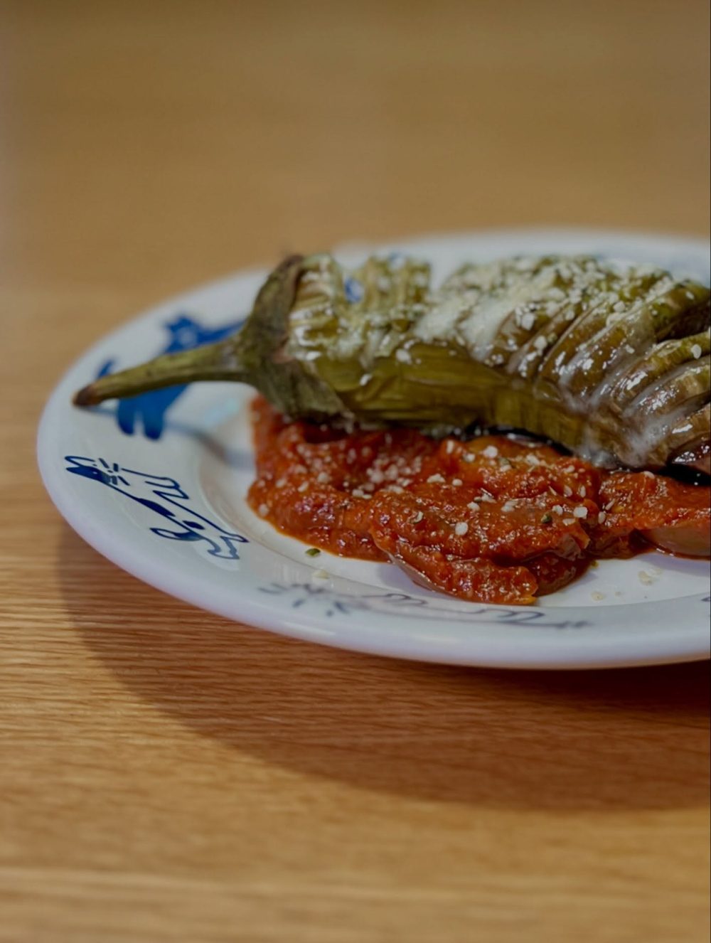 Havarti-Stuffed Eggplant with Tomato Sauce