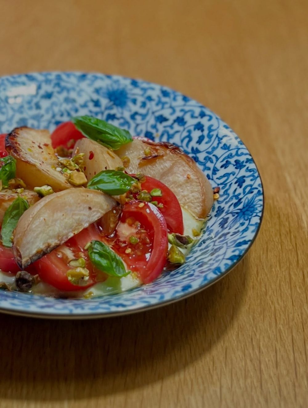 구운 복숭아 샐러드 Grilled Peach Salad with Avocado Feta Dip 3
