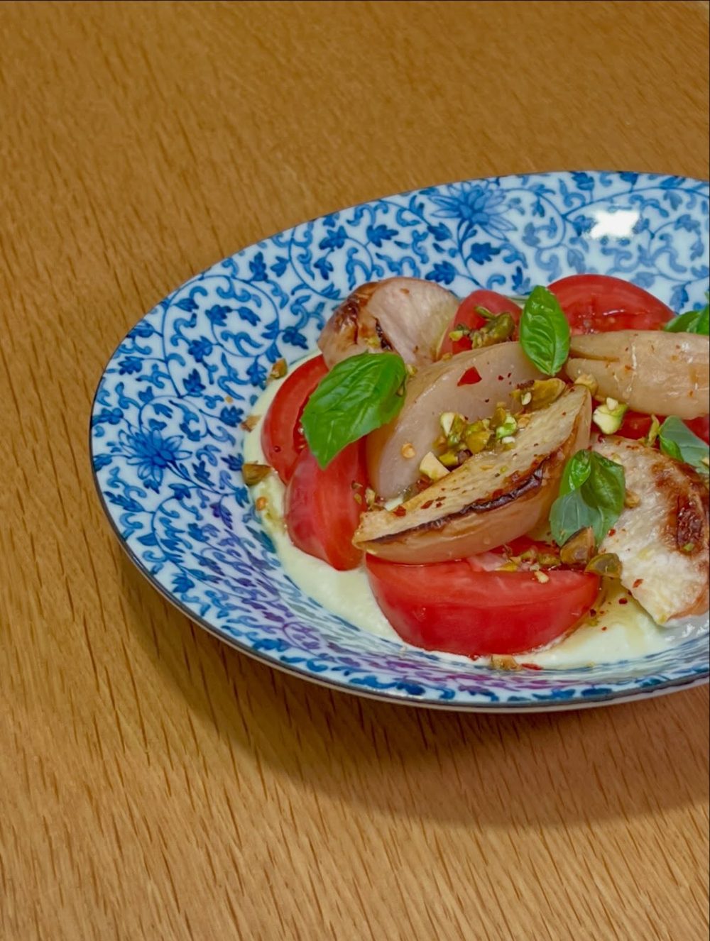 구운 복숭아 샐러드 Grilled Peach Salad with Avocado Feta Dip 5