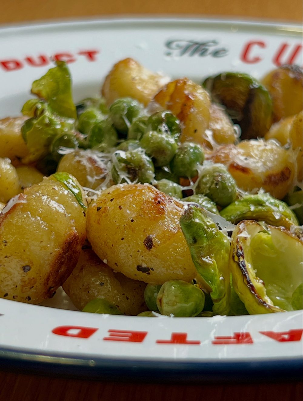 Crispy Gnocchi with Brussels Sprouts and Green Peas 5