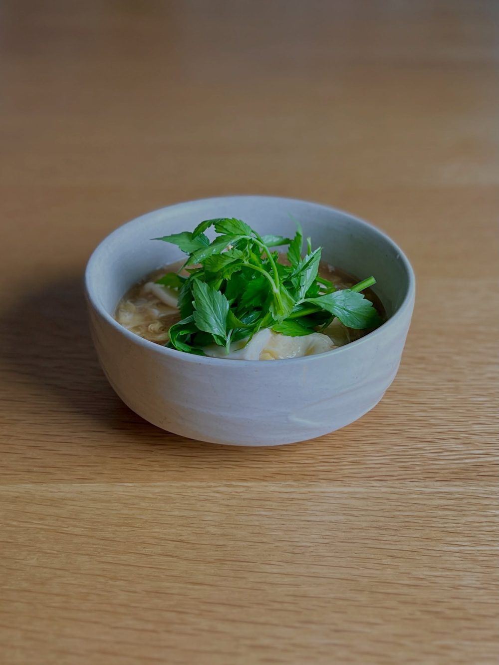 Tofu Egg Soup with Minari 2