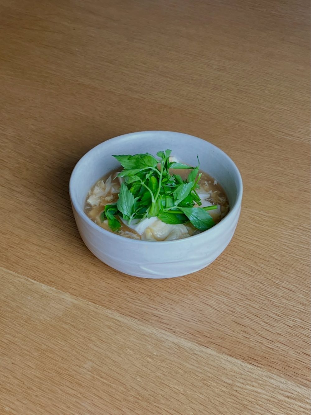Tofu Egg Soup with Minari 5