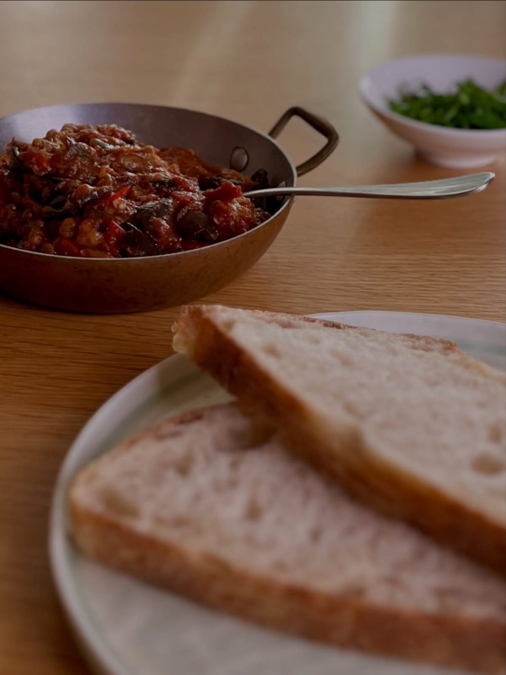 모로코 스타일 토마토가지 딥 + 사워도우 5