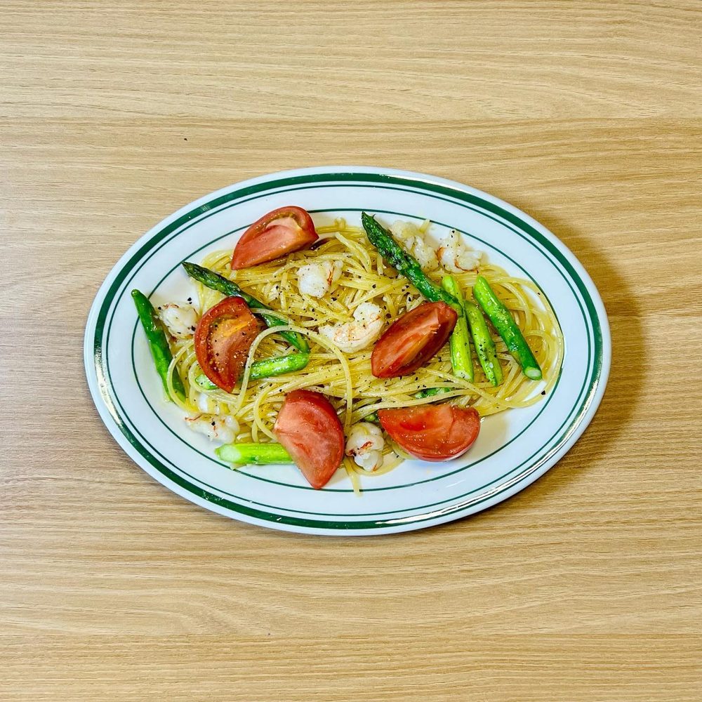 새우아스파라거스토마토파스타 대저토마토 모닝리추얼