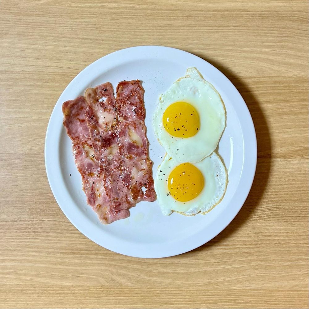 모닝루틴 계란 베이컨 2