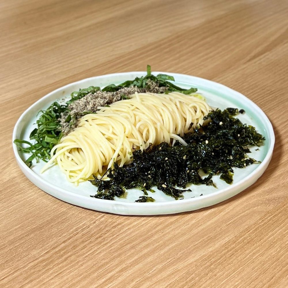 한끼일기챌린지 깻잎과김자반을곁들인들기름카펠리니 들기름