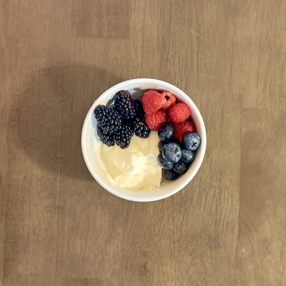 Greek Yogurt with Three Kinds of Berries 2
