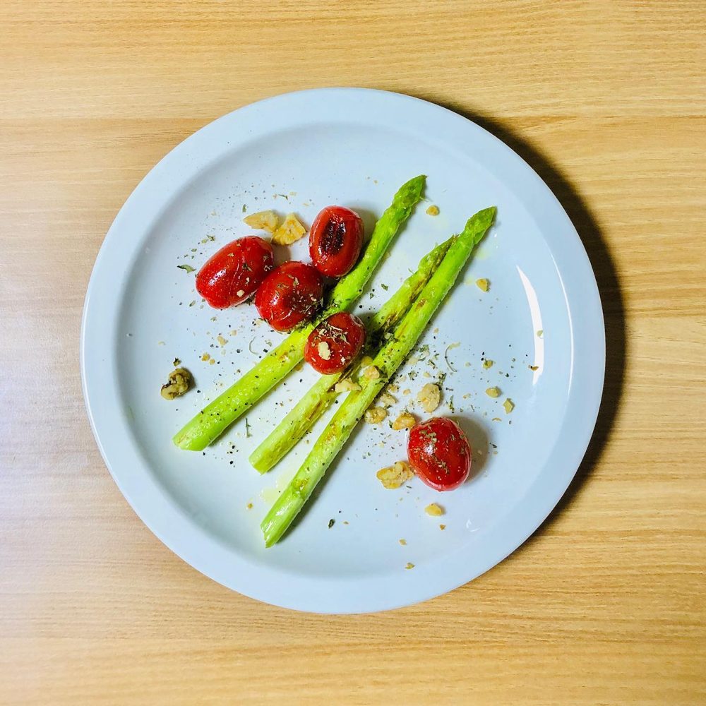 오늘의조식 아스파라거스 방울토마토